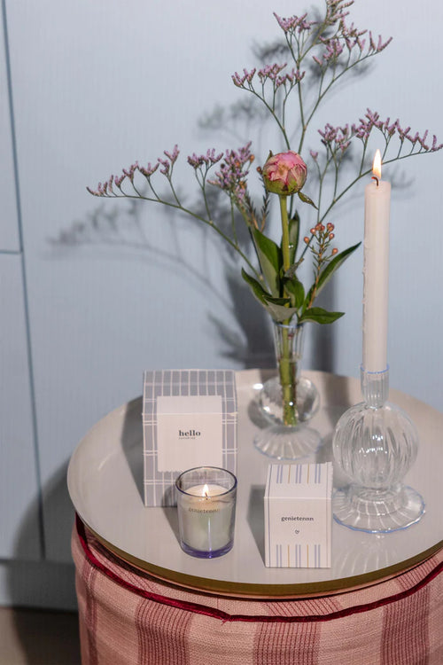 Geurkaars glas in doosje - genietenn