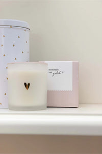 Geurkaars glas in doosje - momentje van geluk