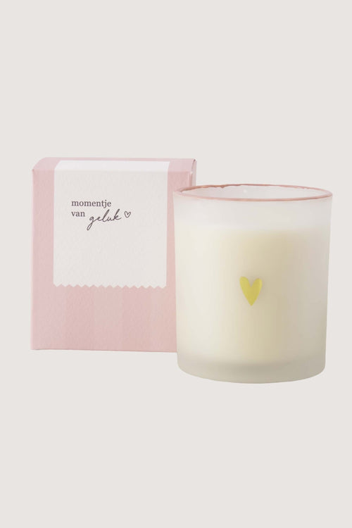 Geurkaars glas in doosje - momentje van geluk