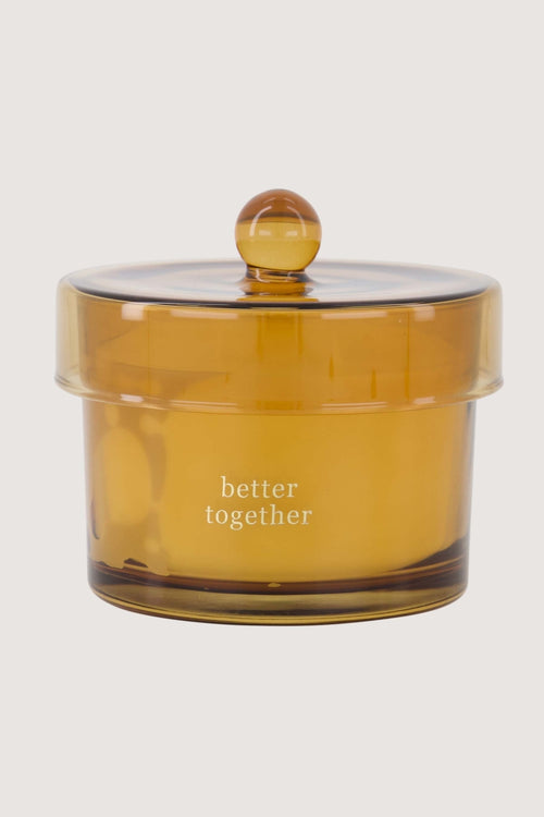 Geurkaars glas met deksel - better together