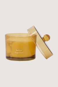 Geurkaars glas met deksel - better together