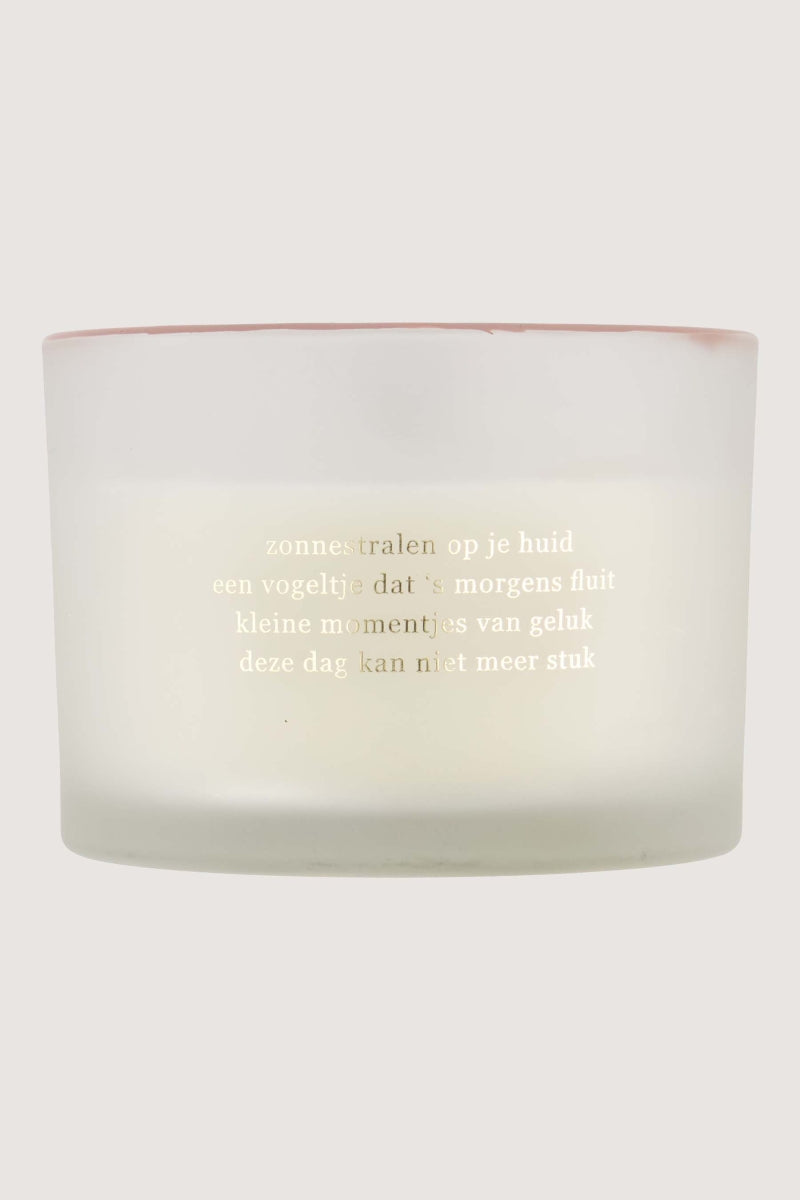 Geurkaars glas parelmoer - zonnestralen
