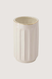 Tafelvaasje parelmoer - ribbel