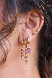 Oorbellen - leaf gold (enkel)