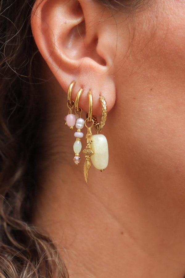 Oorbellen - Butter yellow