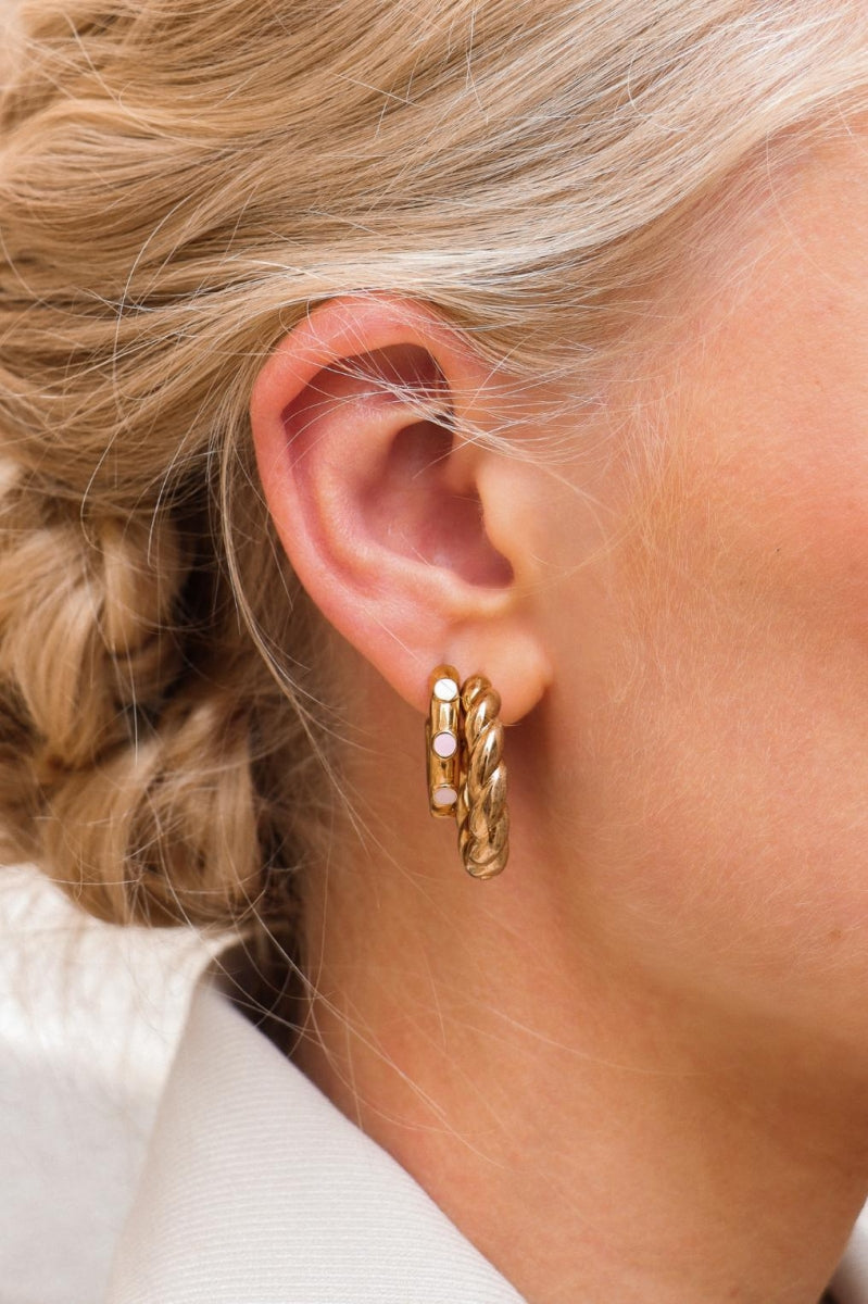 Oorbellen - Round rebel hoop (paar)