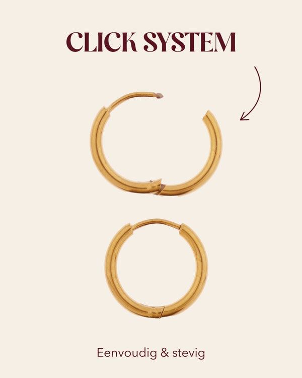 Oorbellen - Ella medium hoop