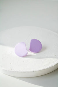 Oorbellen - Moon mini violet