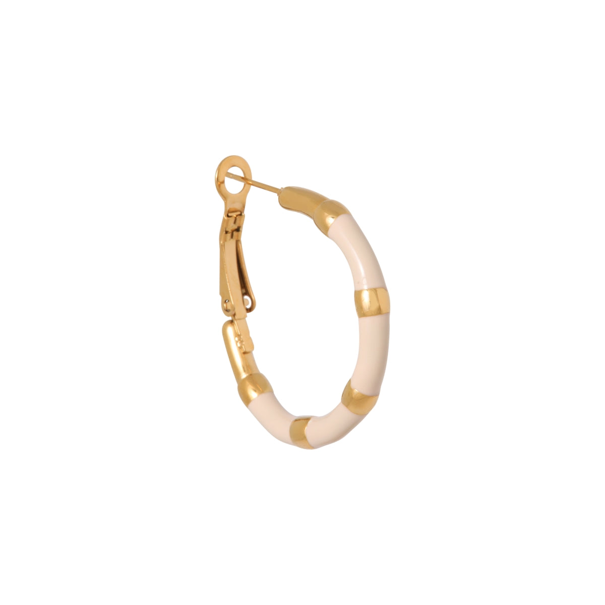 Oorbellen - Beige hoola (paar)