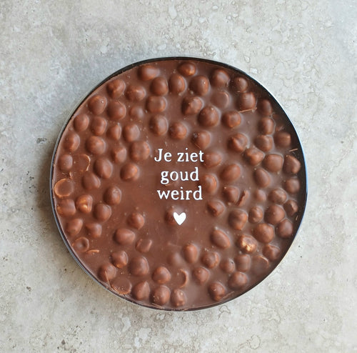 Hazelnootschijf - je ziet goud weird