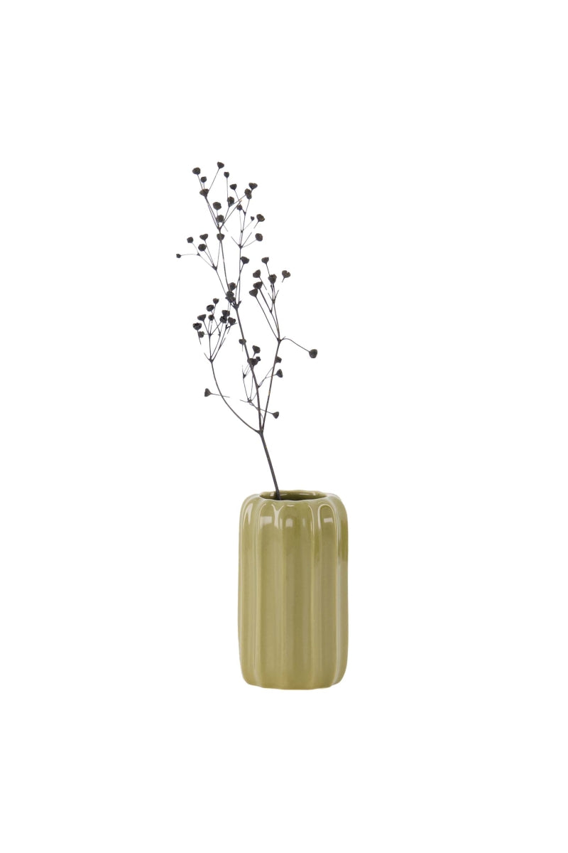 Mini vaasje - ribbel groen