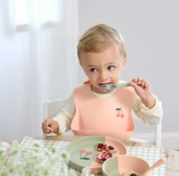 Silicone slabbetje - Happy fruits cherry