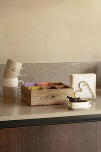 Theebox - hout hart