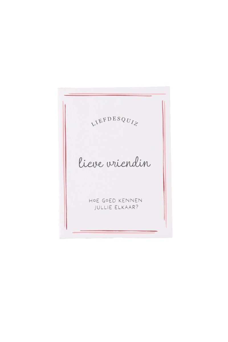 Vriendenquiz - Lieve vriendin