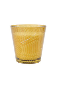 Geurkaars glas - vlechtpatroon
