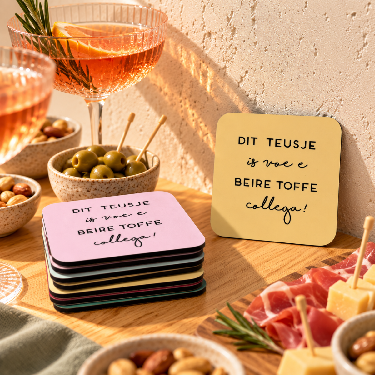 Onderzetter - Dit teusje is voe e beire toffe collega