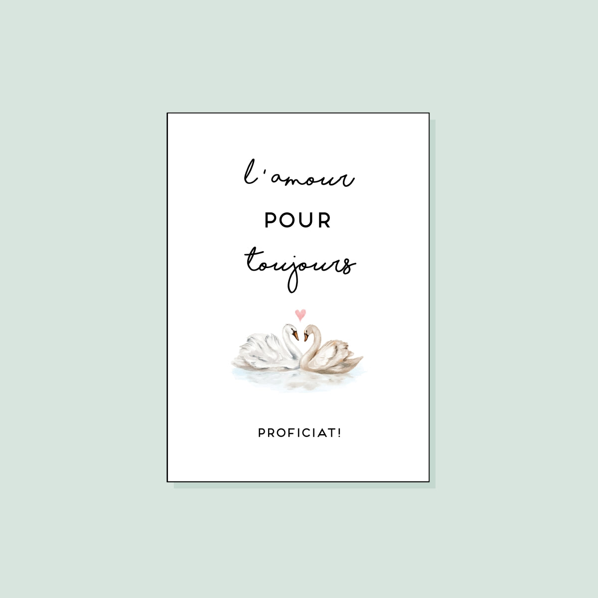 l'Amour pour toujours, proficiat!