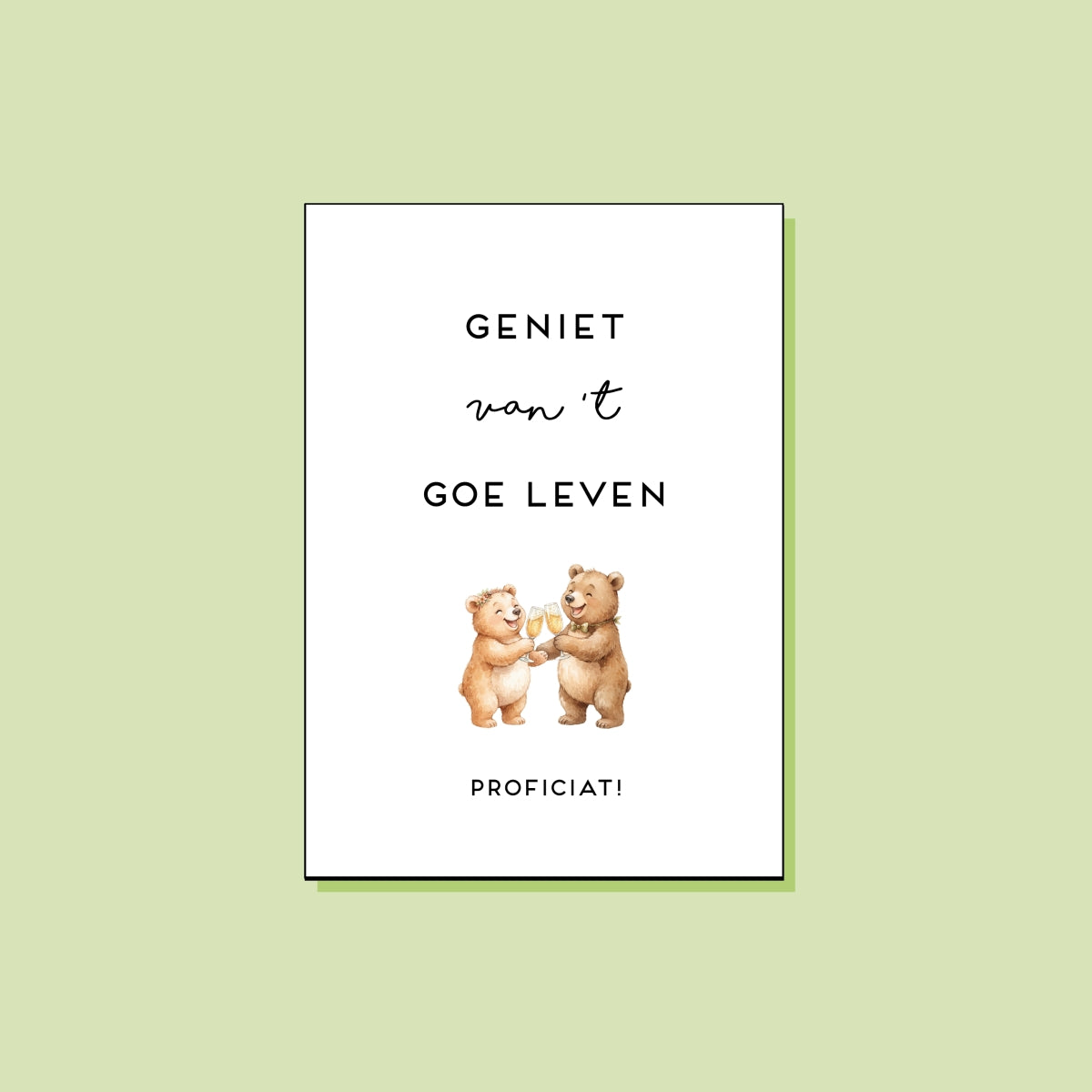 Geniet van 't goe leven, proficiat!