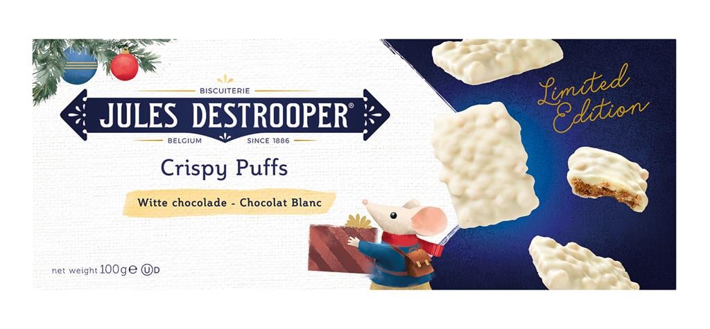 Jules Destrooper - Crispy puffs (witte chocolade)