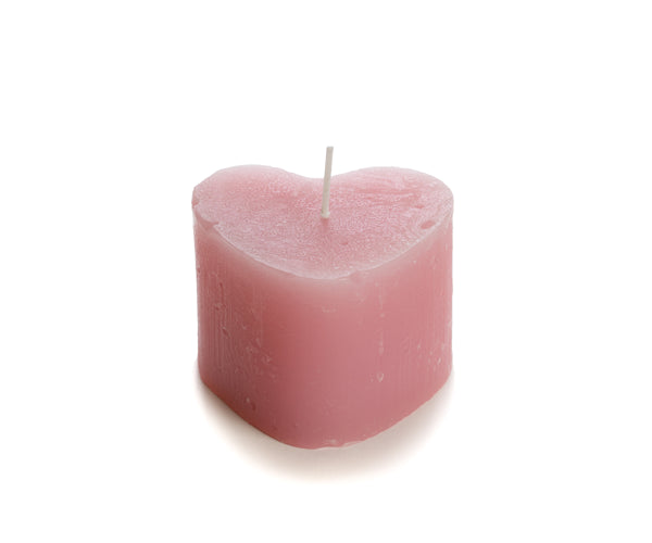 Kaars hart - pink