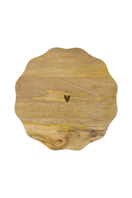 Taartplateau hout hartje