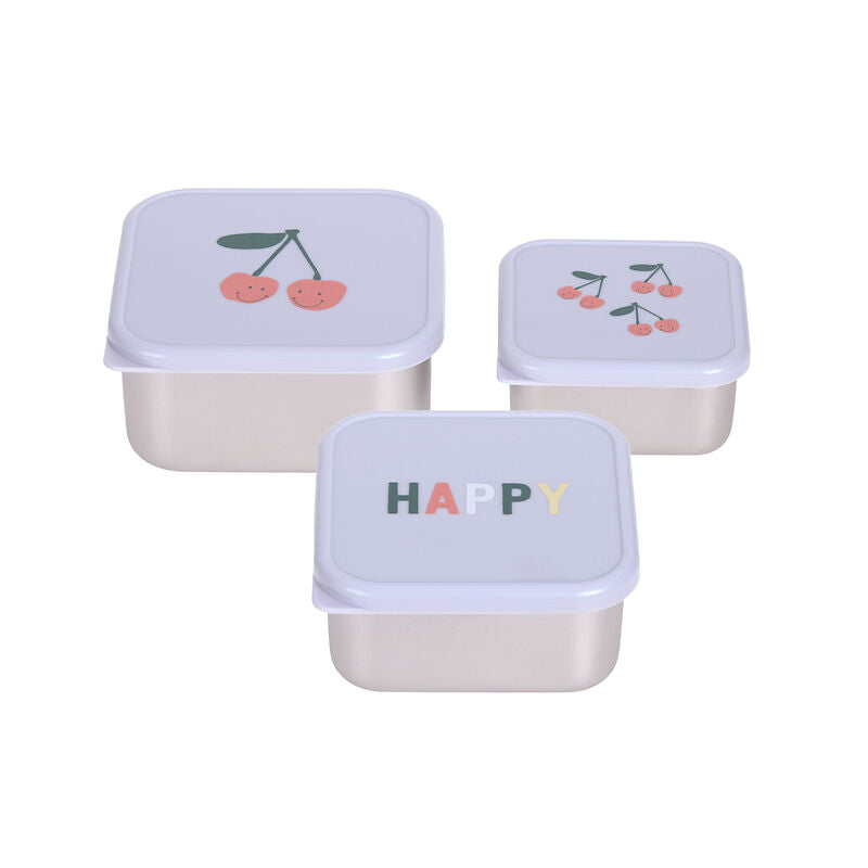 Snackbox set 3 doosjes - kersen