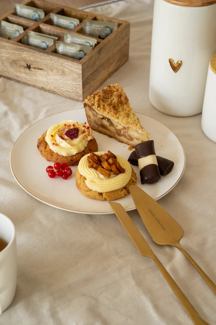 Taartschep en taartmes - Made with love